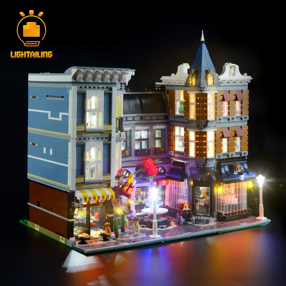LIGHTAILING свет комплект для Cerator сборки квадратный светодиодный Building Block комплект освещения Совместимость с 10255 и 15019