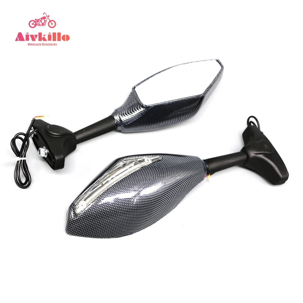 Светодиодные поворотники интегрированные зеркала для Kawasaki Ninja 250R 500 EX ZX6R ZX7 ZX9R|mirrors