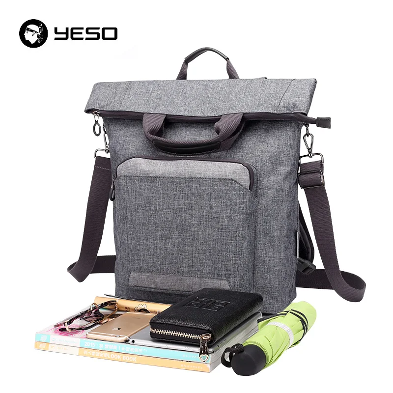 YESO New Desgin School Backpack for Teenagers Grey Polyester Casual Bags For Women Men Travel Fashion Unisex Preppy Bag | Багаж и сумки
