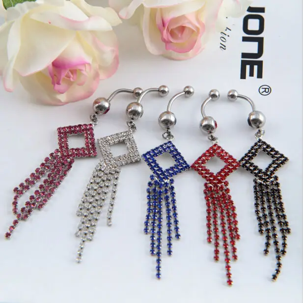 5pcs/lot High Quality Belly Button Rings Wholesale 2015 Top New Design Tassel Stainless Steel Navel Piercing Jewelry | Украшения и