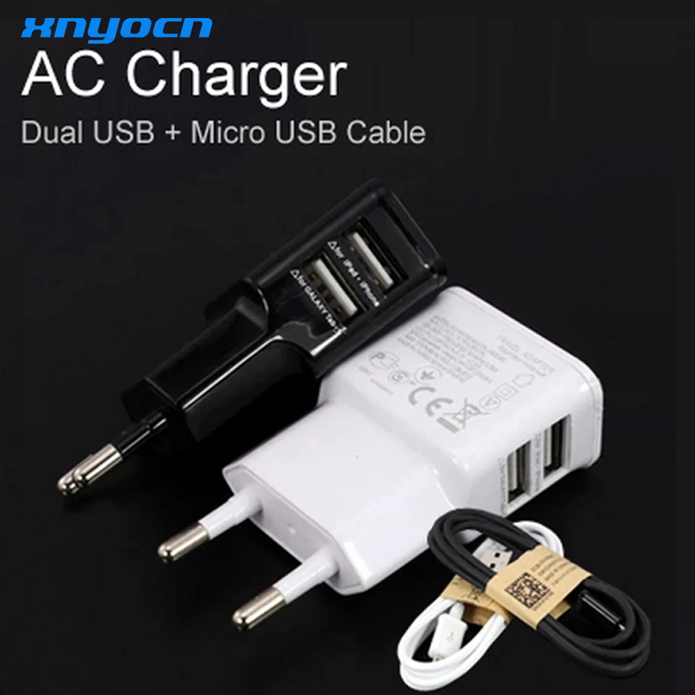 2 порта европейская вилка USB зарядное устройство адаптер для Samsung/Xiaomi Mi5/Meizu или V8