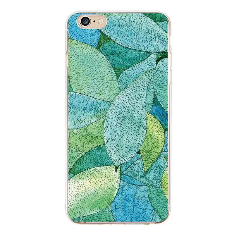 Mandala Soft Clear TPU Phone Case For iPhone 4/4s 5 5s 6 6plus 7 8plus x Silicone Flora Leaf Coque CoverFree Shipping | Мобильные