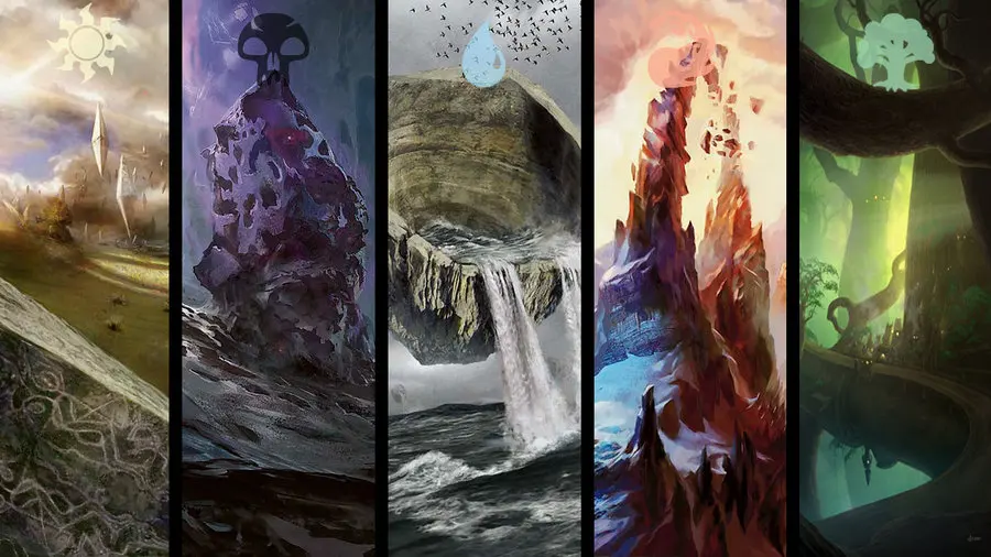 Настольная Волшебная карточная игра Inkmoth Nexus art five manas dual land игровой коврик на