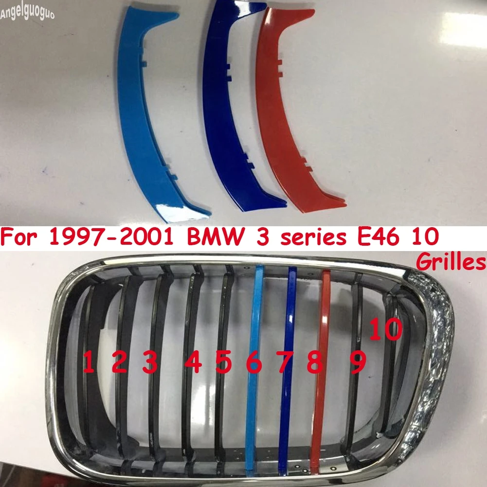 Для BMW 3 серии E46 1997-2005 318i 320i 325i и т. Д. Передняя решетка автомобиля отделка
