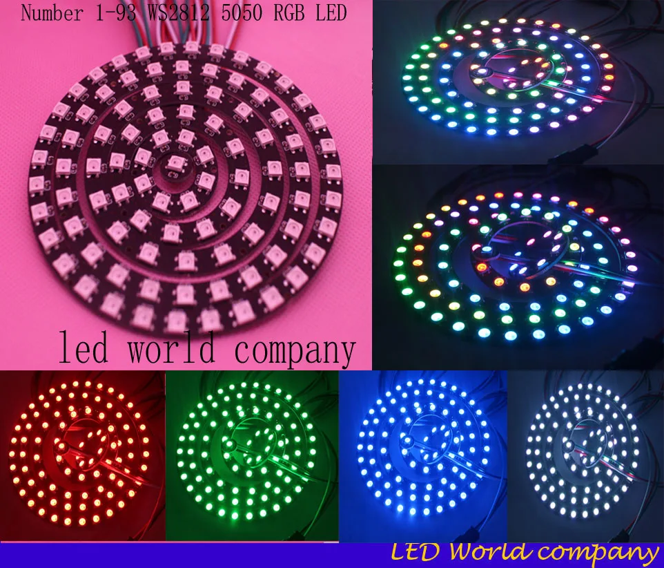 Бесплатная доставка WS2812 5050 RGB LED 1 8 12 16 24 32 93 бит светодиодов светодиодная