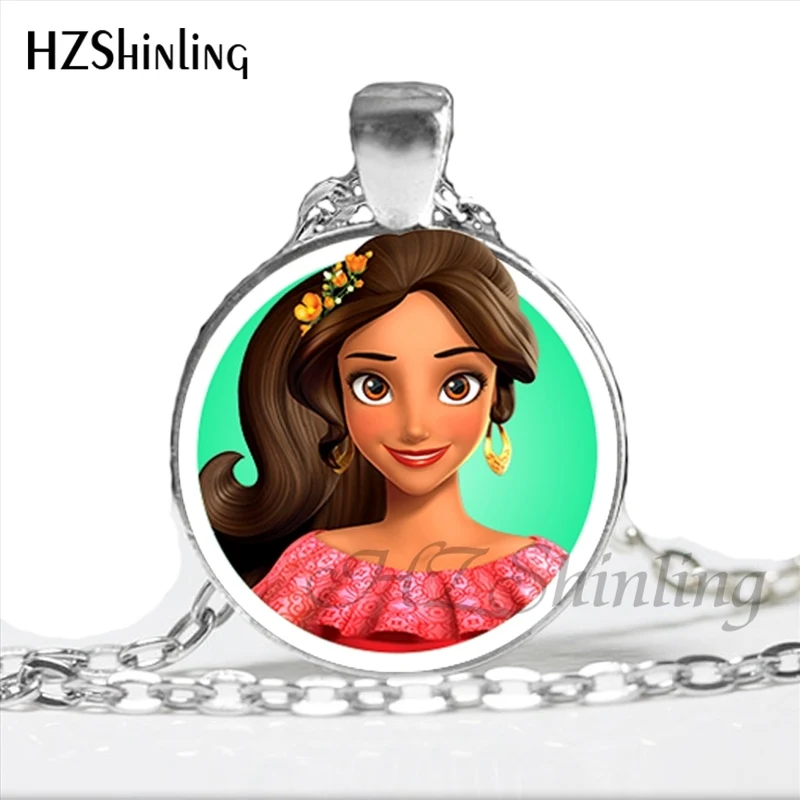 HZ1-ожерелье Elena of Avalor, художественное латам, ожерелье принцессы Елены, стеклянное круглое ожерелье s для девочек и женщин, мини-001