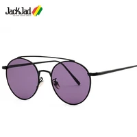 jackjad 2020 fashion if on round metal style sunglasses men women brand design color mirror vintage sun glasses oculos de sol
