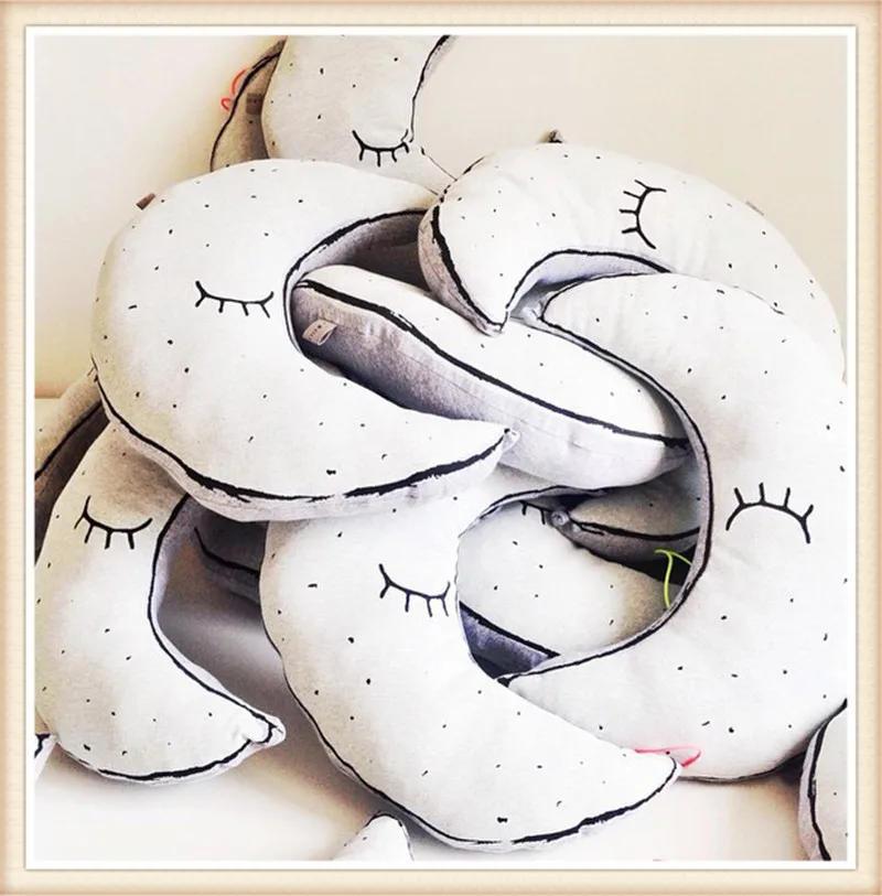 Симпатичная светящаяся кукла-Луна в скандинавском стиле подушка украшение для