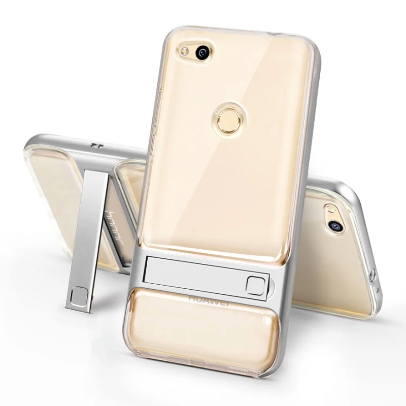 ELEGANCE Cover For Huawei P8 Lite (2017)&ampHonor 8 Bag TPU + PC Kickstand Case Accessory for (2017) Shell Capa |