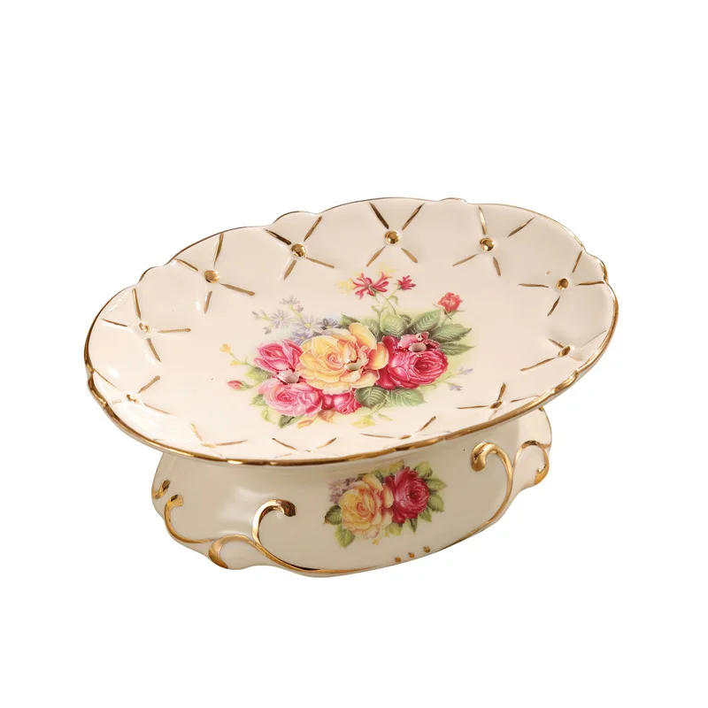 

The new porcelain Lishui soap box double modern bathroom fashion large European Ceramic soap box