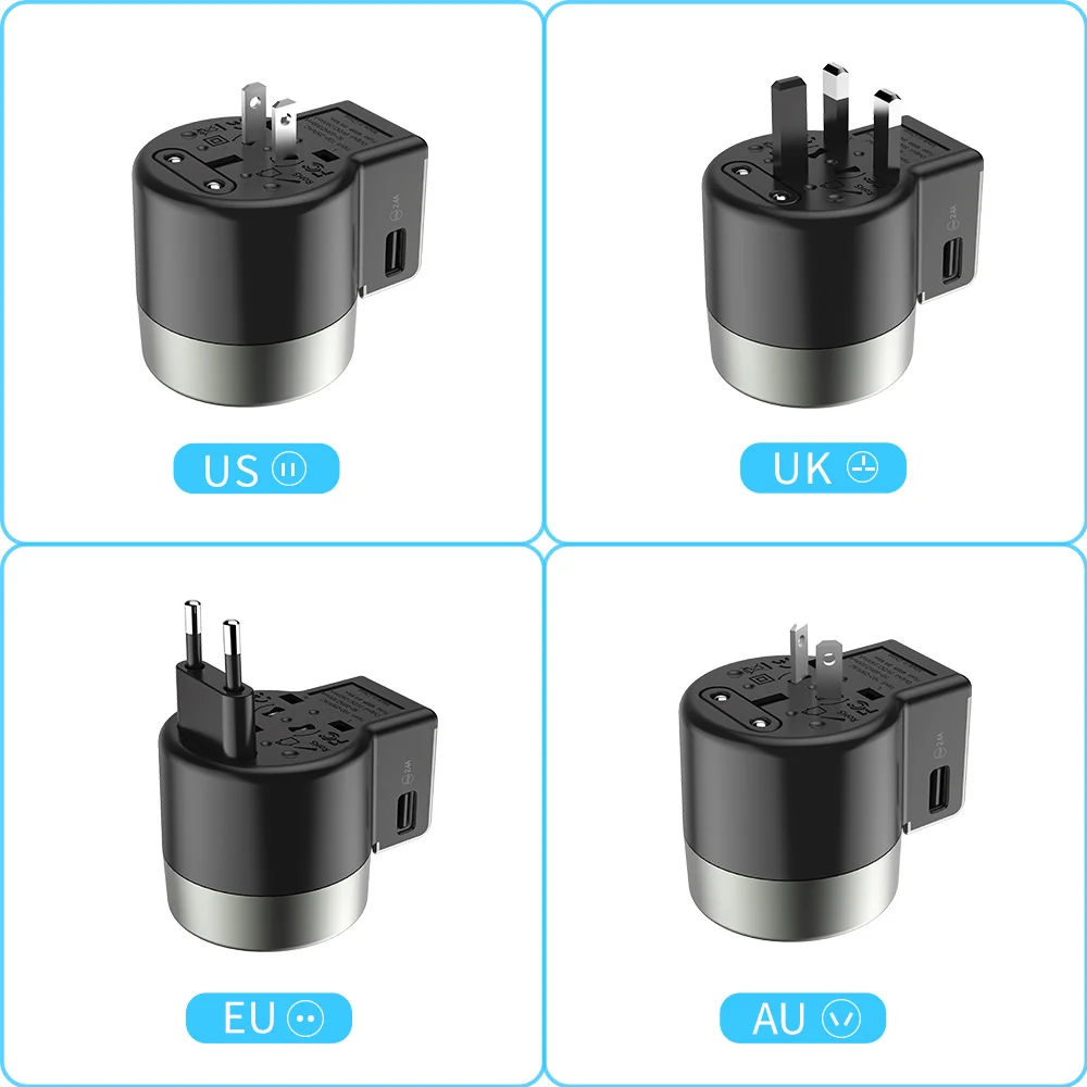 HOCO Универсальное зарядное устройство USB для samsung S10 S9 iphone Whirl 2 USB AC power портативное зарядное устройство для телефона адаптер EU US UK AU Plug