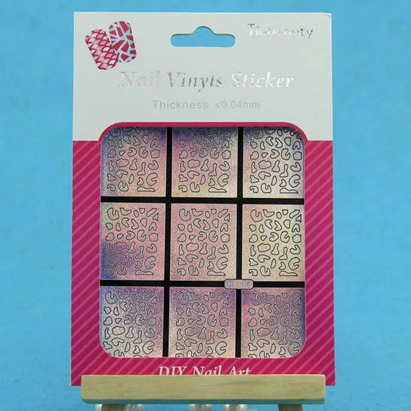 Оптовая продажа многоразовый штамп геометрические наклейки для ногтей