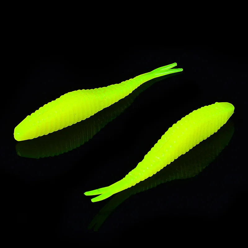10 шт./лот Shad Мягкая приманка 6 см/7 см 1,5 г/2,5 г для рукоятки крючок под червя roofvissen искусственная силиконовая Форель Приманка мягкий гольян