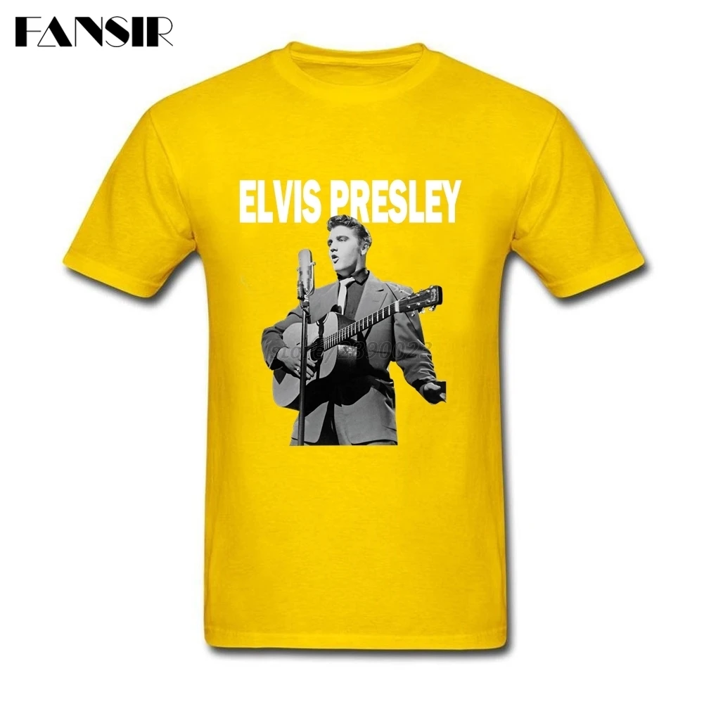 Сказочная Мужская футболка с изображением рок Musice звезд Elvis Presley коротким рукавом