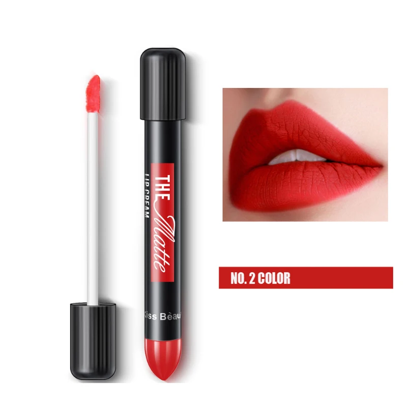 Бренд Kiss Beauty Матовая жидкая губная помада водостойкая антипригарная чашка блеск