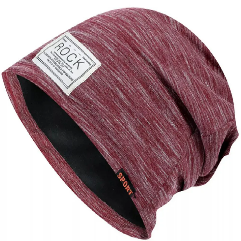 Мужская шапка тюрбан хлопковая Осенняя Skullies Beanie для спорта на открытом воздухе