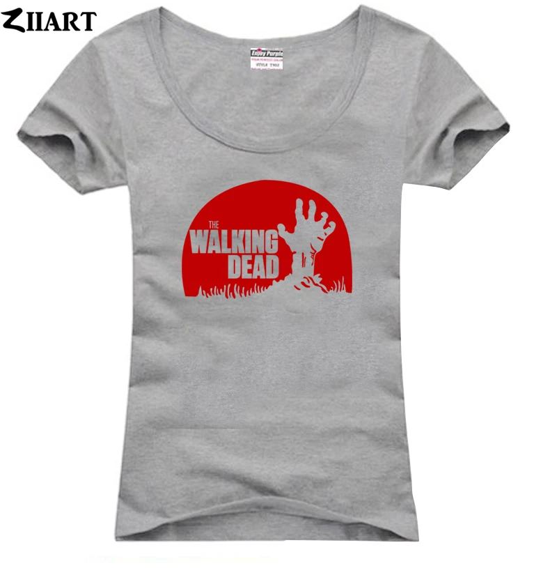 The walking dead skull hand R.I.P. одежда для пары женский o образный вырез хлопковая футболка с