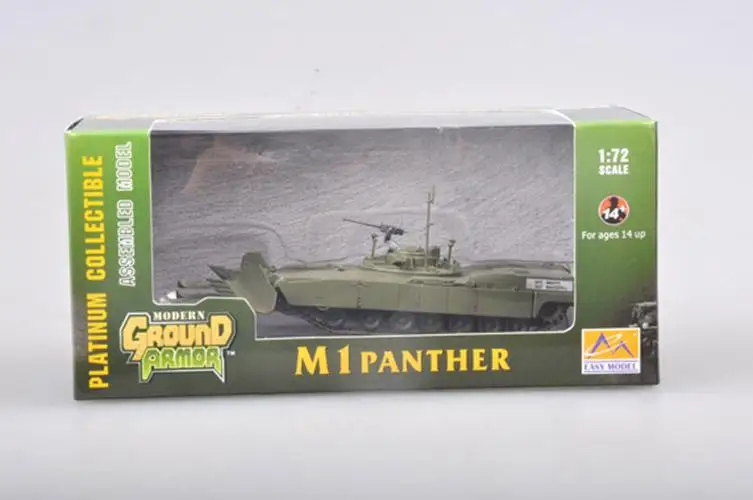 US M1 Abrams Panther II с системой очистки шахт 1/72 без литья под давлением легкая модель| |