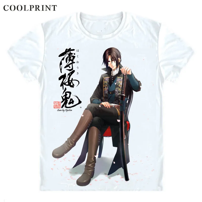 Футболка Hakuouki Shinsengumi Kitan Saitou Hajime Hijikata Toshizou аниме Повседневная футболка для