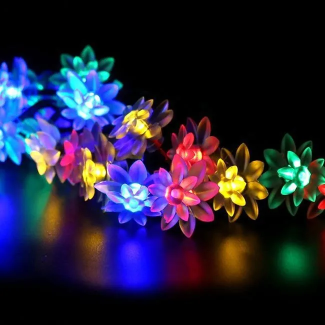 Праздничное освещение на солнечных батареях 4 8 м 20 Led открытый вишни Рождество