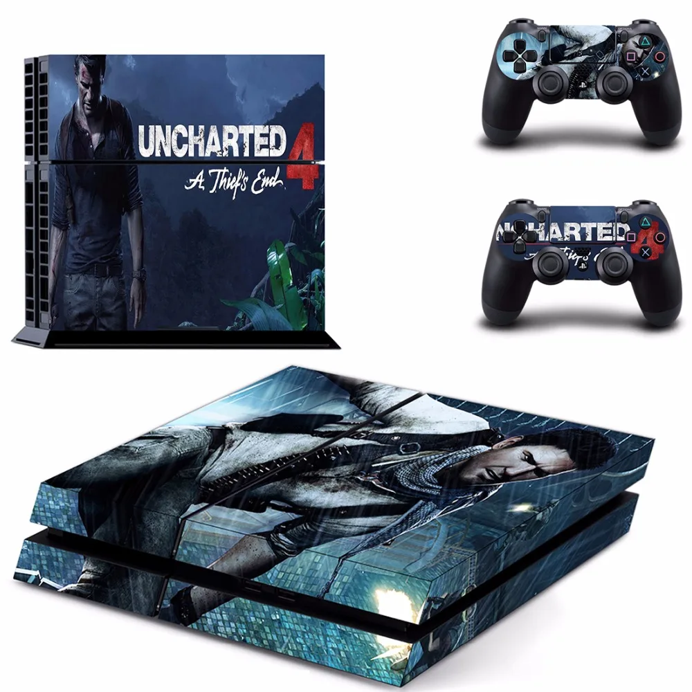Uncharted 4 вор конец PS4 переводная картинка для Sony PlayStation консоли и контроллер шкуры