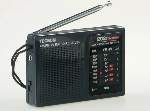 TECSUN R-202T AM/FM/TV карманный радиоприемник встроенный динамик интернет портативное