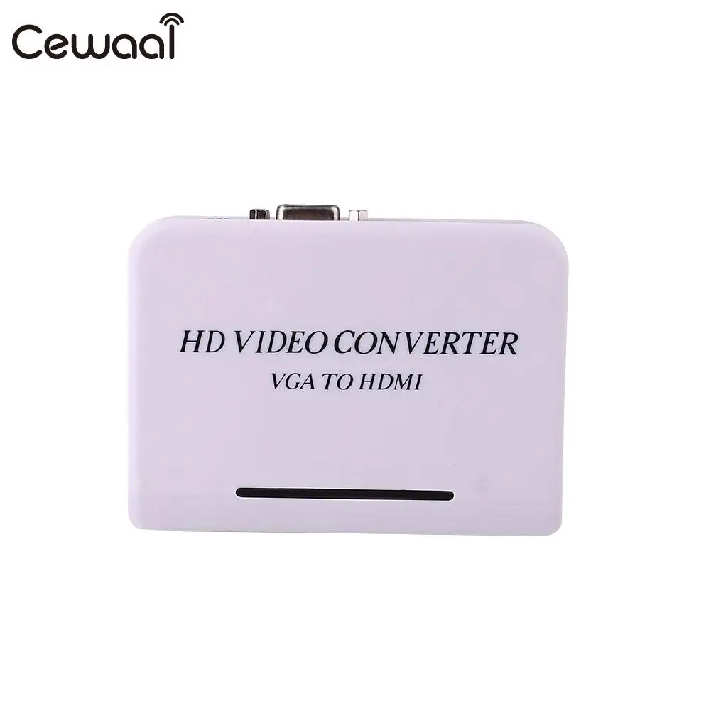 VGA Аудио к HDMI HD 1080 P видео коробка адаптера конвертера США штекер для ПК DVD