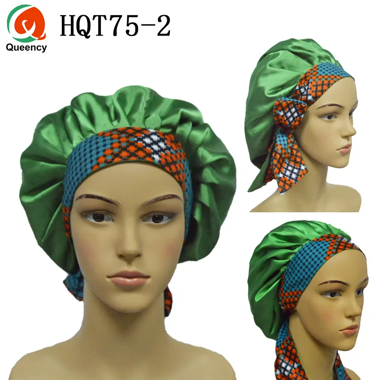 HQT75 Queency Ankara спальный атласный капот с двойной подкладкой Регулируемая
