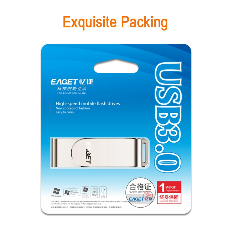 EAGET F60 128G USB флеш-накопитель USB 3,0 USB флеш-накопитель высокоскоростной флеш-накопитель мини-флеш-накопитель карта памяти