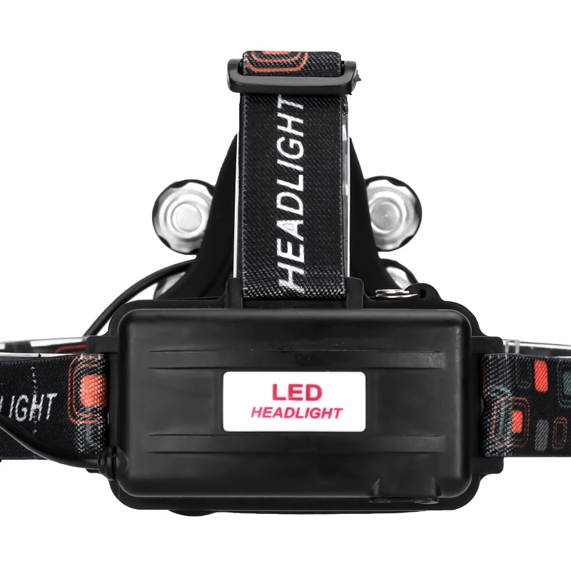 50000LM ультра яркий налобный фонарь 5LED перезаряжаемый зум светодиодный фонарик для