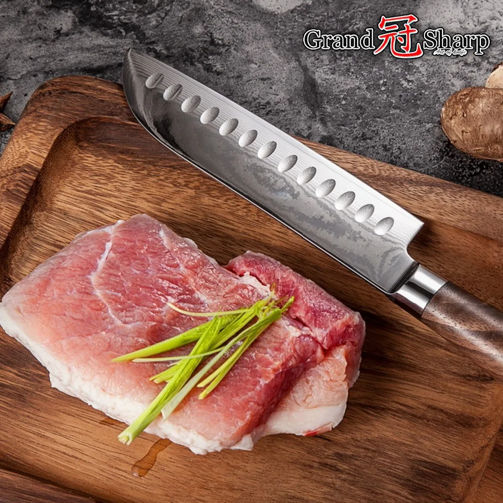 GRANDSHARP дамасский стальной нож 67 слоев японская Дамасская сталь японский кухонный