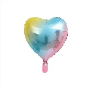 Heart 1 шт. 136*97 см гигантский лазерный градиент цвета радуги воздушный шар Единорог Лошадь фольга воздушные шары для детского душа Свадебные украшения - Цвет: Heart