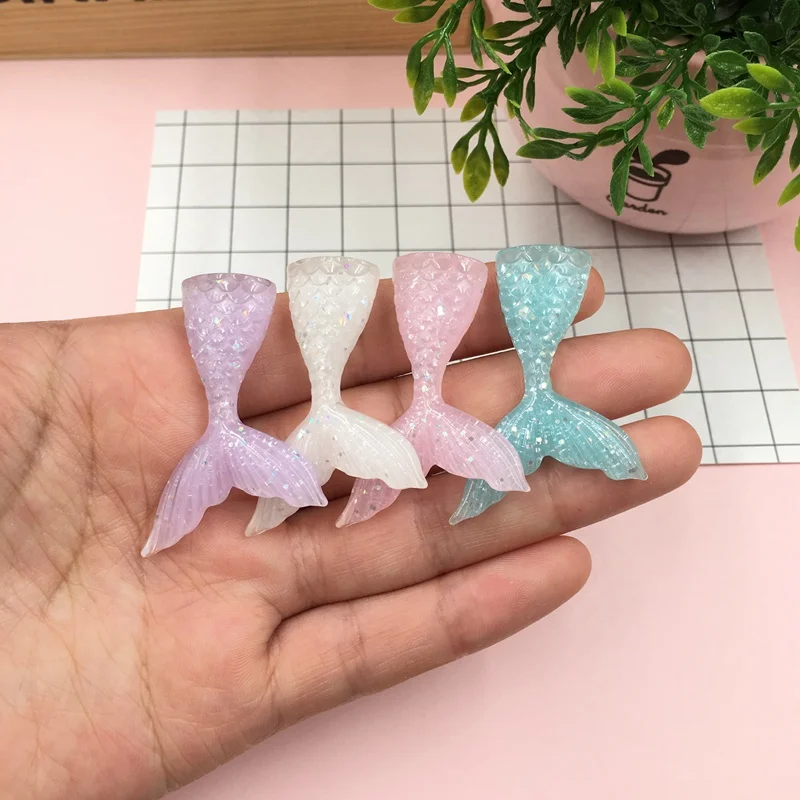 5 шт. кавайная смола горячая Распродажа морской лошади милый хвост блестящий