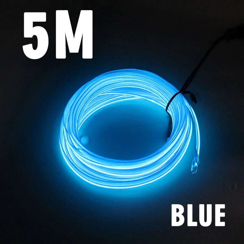 5M blue Ультратонкие автомобили DRL светодиодный дневные ходовые огни Поворотная сигнальная полосная фара в сборе гибкий неоновый свет Прямая 4 м 5 м hlxg - Цвет: 5M blue