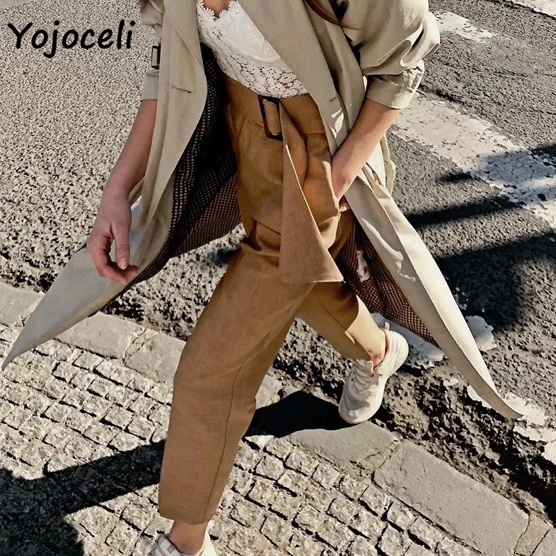 Yojoceli 2019 летняя прямоугольная пряжка брюки женские нижний ремень для верхней