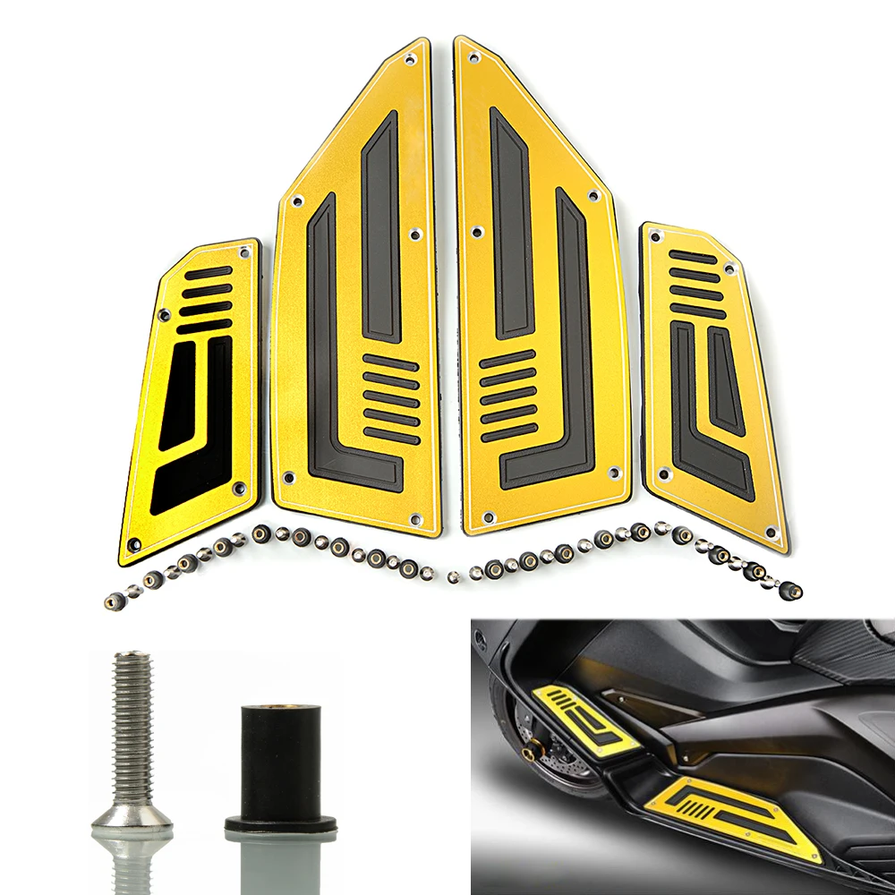 

Для Yamaha T-Max 530 TMax 530 TMax530 SJ09 2012 2013 2014 2015 2016 Передняя и задняя подножка мотоцикла шаги подножки пластина