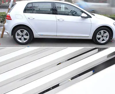 Нержавеющая Боковая дверь корпус молдинг крышка отделка 4 шт. для VW Golf MK7 2013