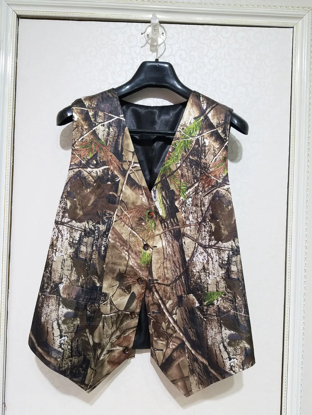 

free shipping realtree camouflage mens wedding tuxedo vests camo custom make