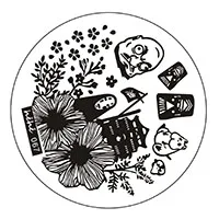 Finger Angel 1 шт. пластины для штамповки ногтей штамп изображения плацет круглый Японский мультфильм дизайн маникюр шаблон Рождественский стиль - Цвет: HEHE067