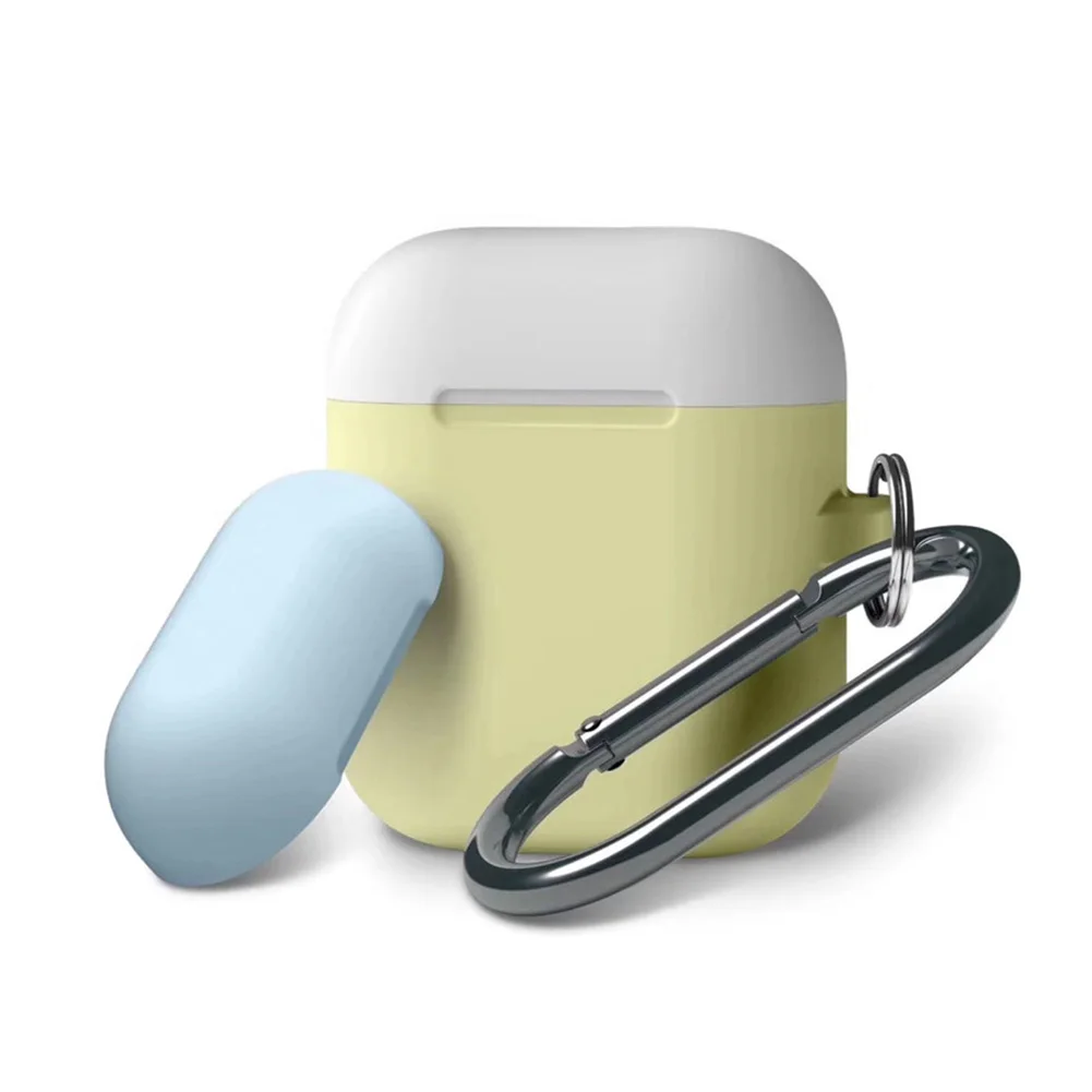 Двойной колпачок силиконовый чехол для Airpods наушники беспроводные Bluetooth наушники пылезащитный мягкий корпус для Airpods подарок