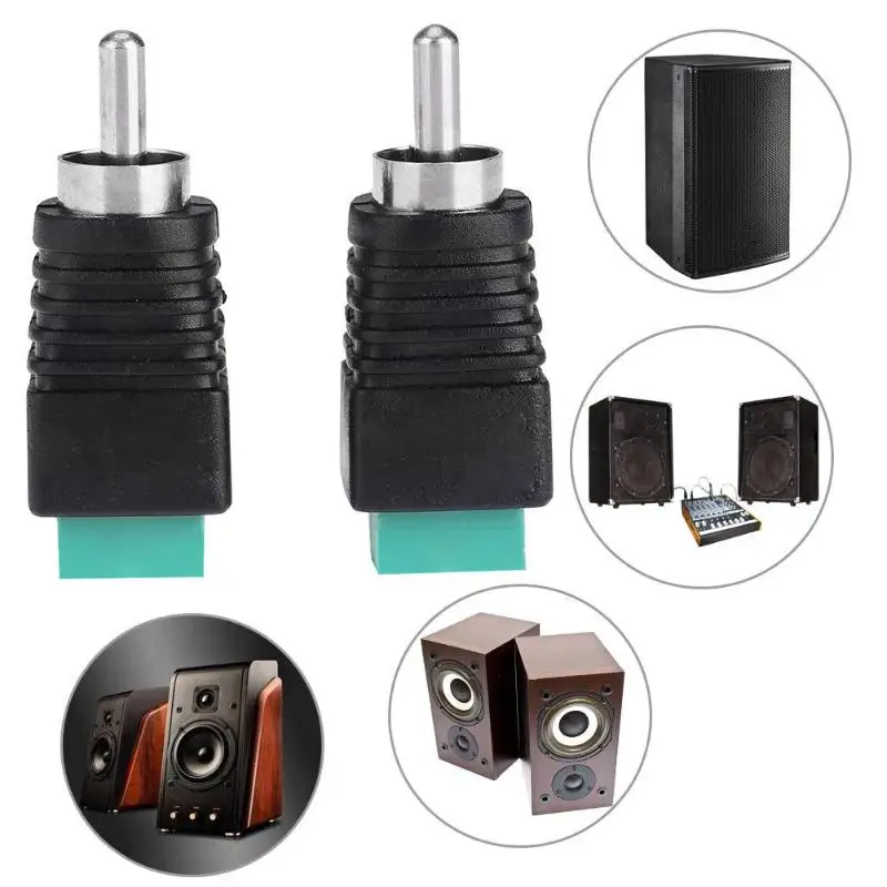 2 шт. Аудио Видео кабель колонка проводной к аудио Мужской RCA разъемы адаптеры