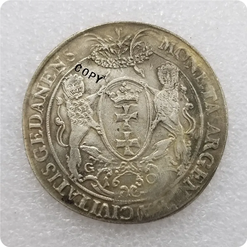 Poland-double THALER 1650 JOAN II CASIMIR Danzig копия монет