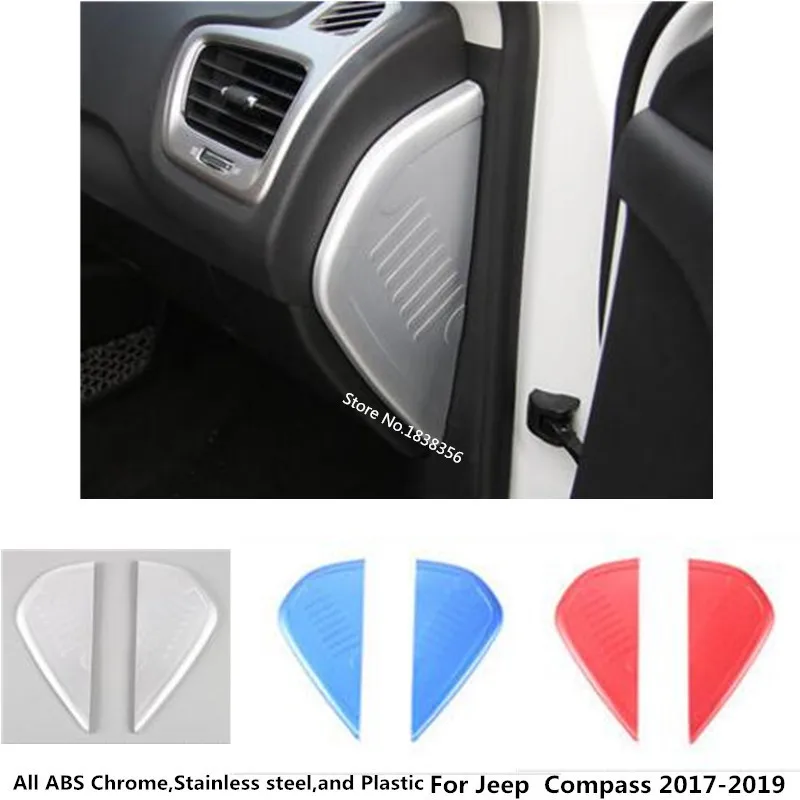

For Jeep Compass 2017 2018 2019 2020 2021 ABS Chrome Garnish Detector Decoration Dashboard Meter Instrument Panel Gauge Frame