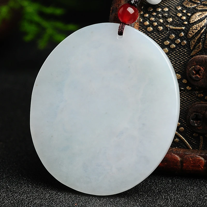 Бледно зеленый клейкий белый нижний круглый бренд Изумрудный кулон бирманский