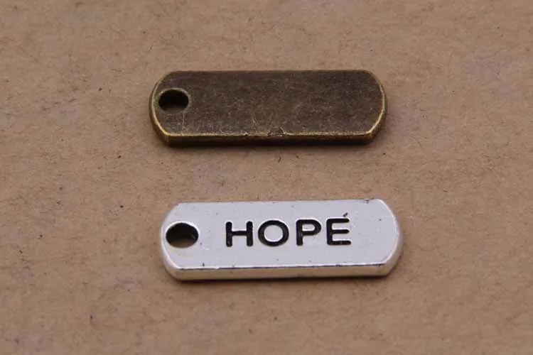 30 шт. античные серебряные Бронзовые Подвески с надписью hope для изготовления