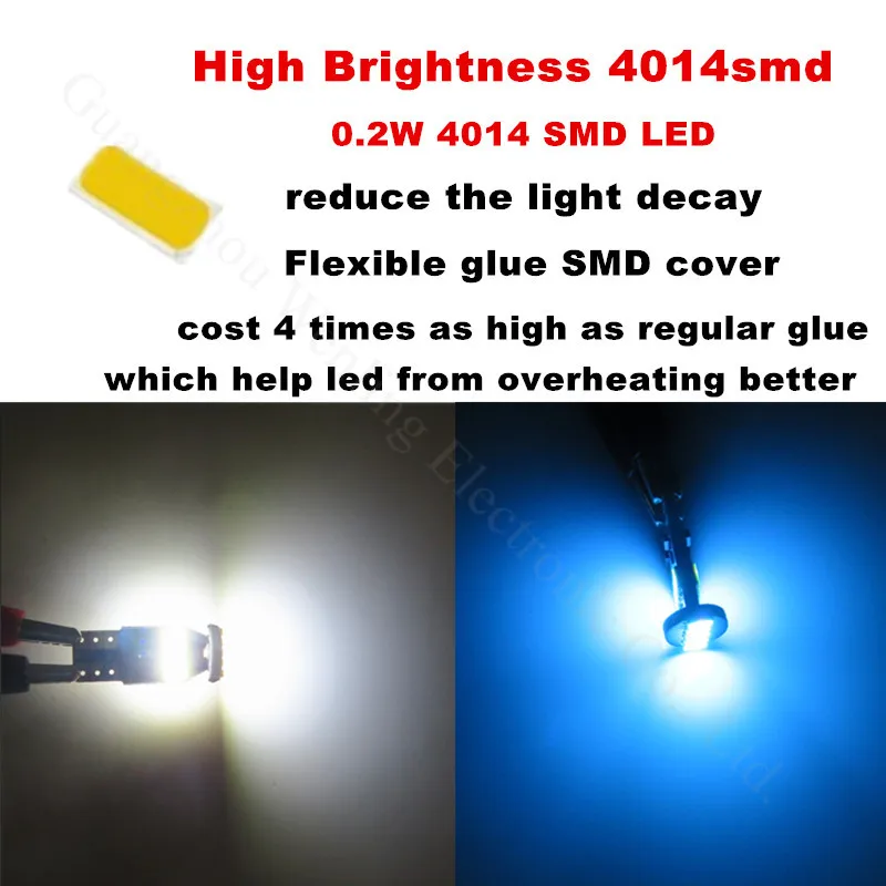 WLJH 4x Canbus T10 W5W 4014 SMD Автомобильная лампа авто лампы светодиодный Подсветка салона