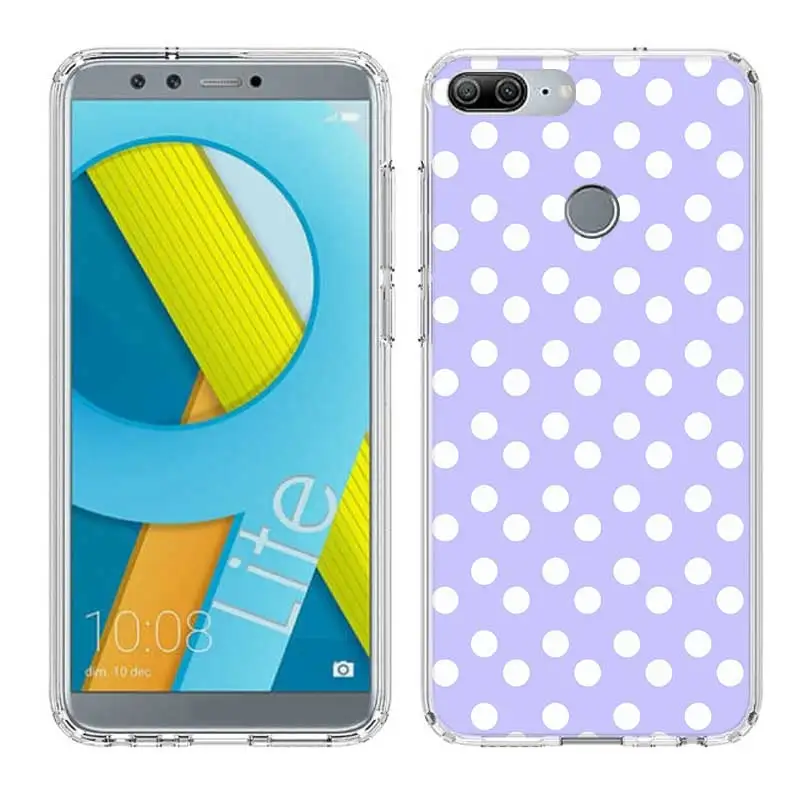 Милый мягкий с рисунком из ТПУ чехол в горошек для Huawei Honor 8X MAX 8 9 10 lite 7 7X 6X V9 Play V20