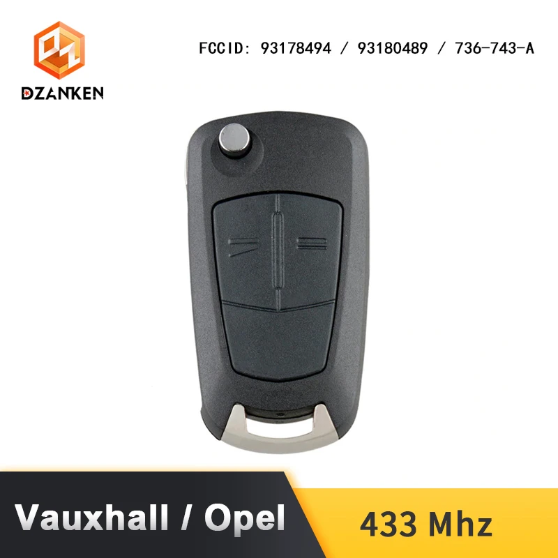 Чехол для дистанционного ключа автомобиля Opel Astra H Zafira B/Vauxhall С чипом транспондера