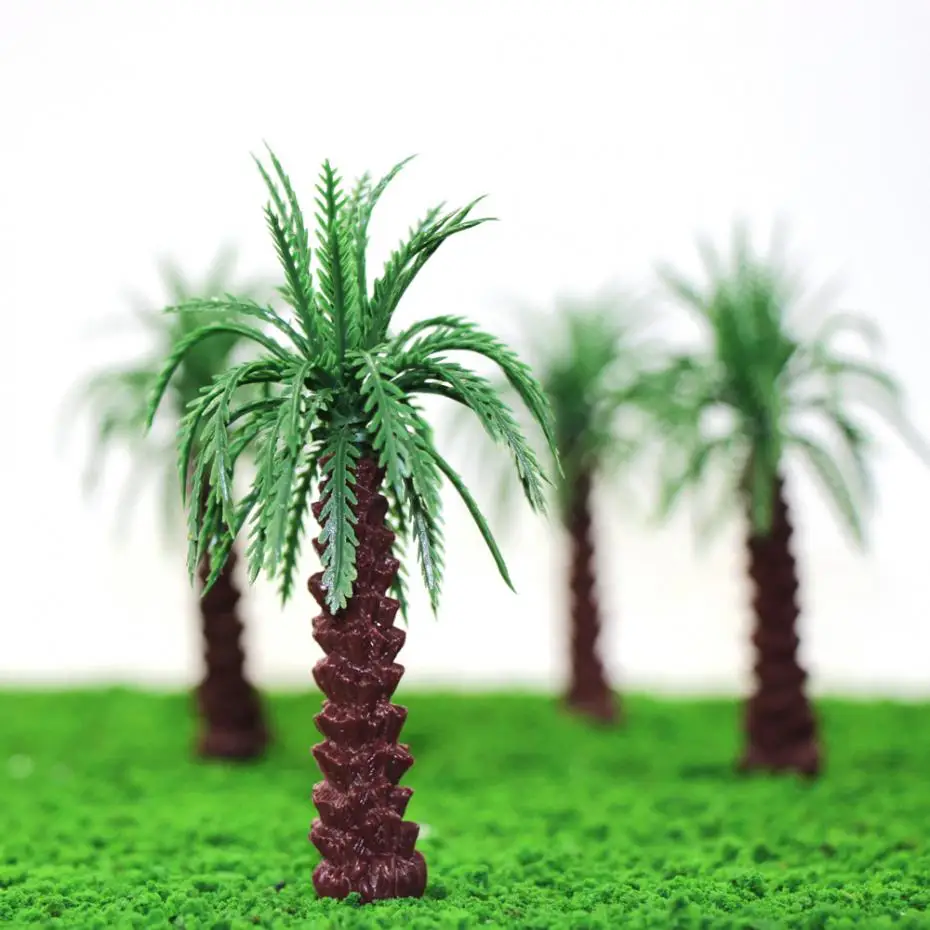 

20pcs Model Palm Trees 30mm-105mm 1:250 - 1:50 Scale YS05 Railway Modeling
