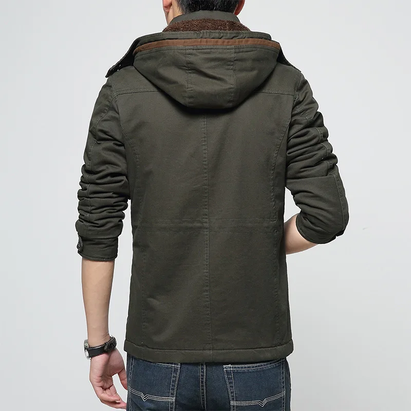 

Winter men's slimming cotton jacket in the long warm coat man